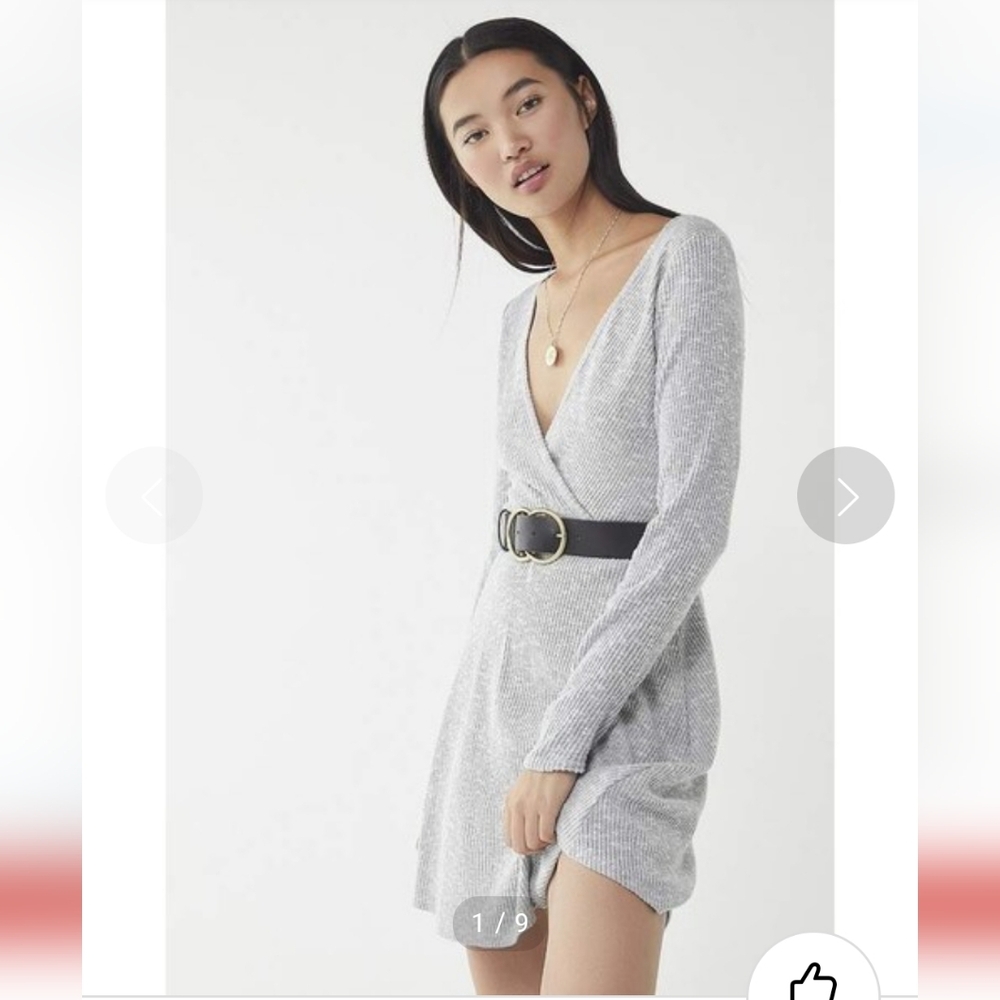 Urban Outfitters Coralie Cozy Wrap Sweater Dress